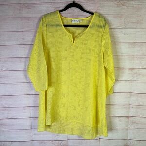 Habitat Yellow Tunic Blouse Size‎ Medium